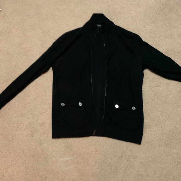 Banana republic mens merino zip up sweater size M - Picture 1 of 3